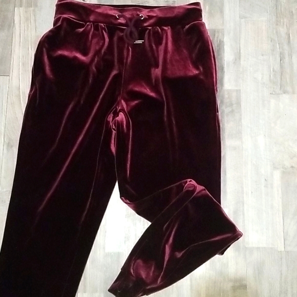 Velvet burgundy / purple pants - Picture 1 of 2